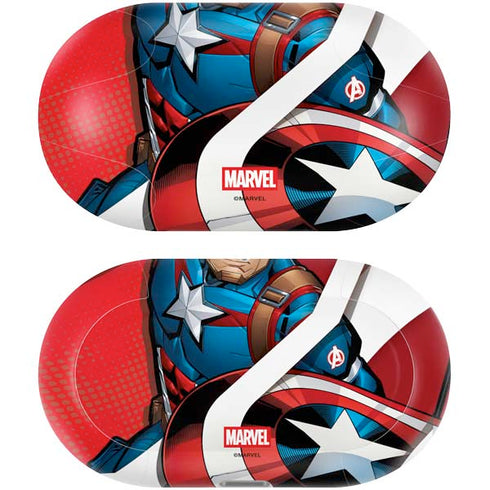 Marvel Captain America Action Pose Galaxy Buds Plus Skin